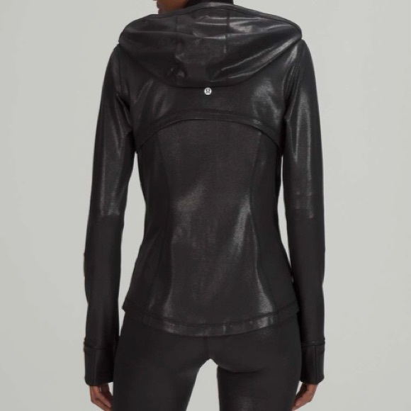 Lululemon Hooded Define Jacket Shine [Sz 6] | Radiate Foil Print Black - Picture 5 of 13